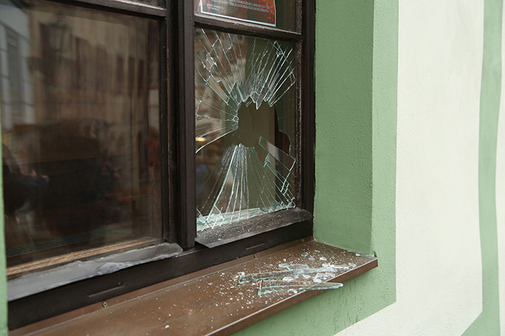 A2B Glass are able to board up broken windows while they are being repaired in Garforth.